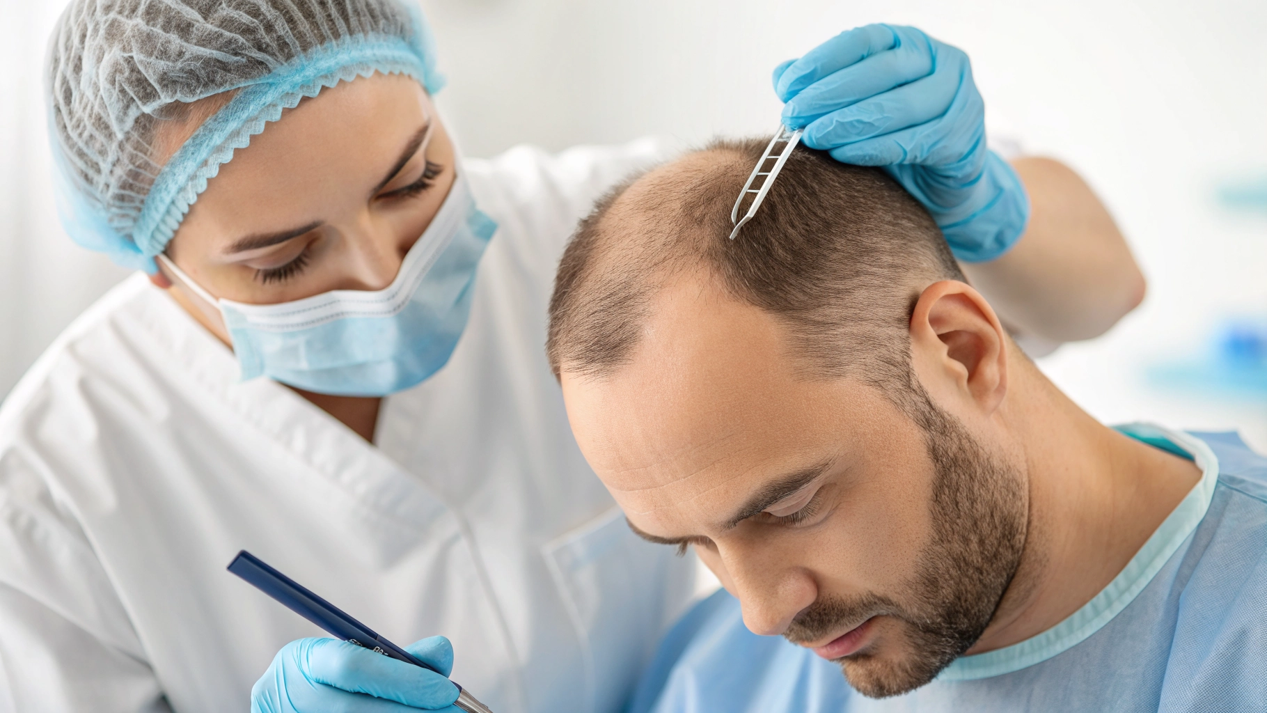 Modern hair transplant procedure